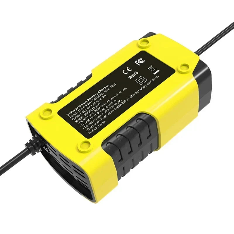 Automatic 2A 6V 12V Car Battery Charger Lead-acid GEL AGM Wet Calcium