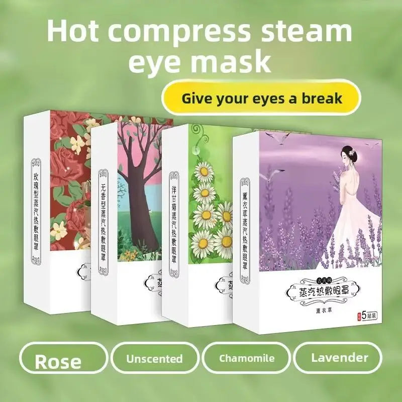 Self-Heating Steam Eye Masks 5-Pack | Lavender, Rose & More