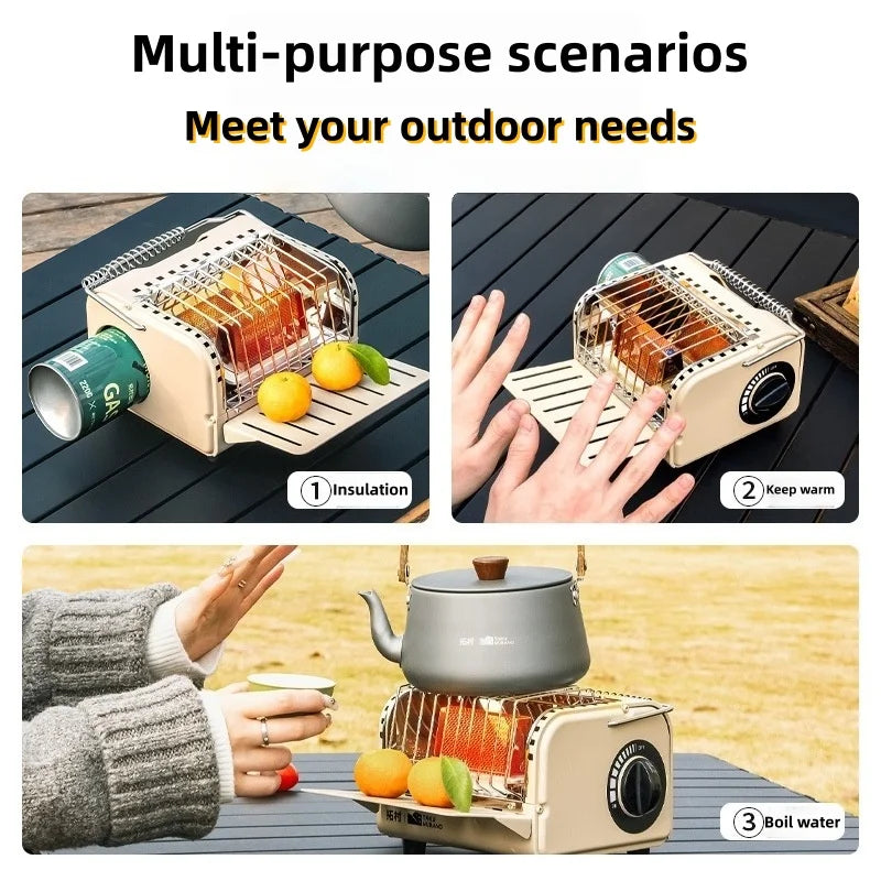 Portable Butane Camping Heater & Stove | 1200W Multifunctional