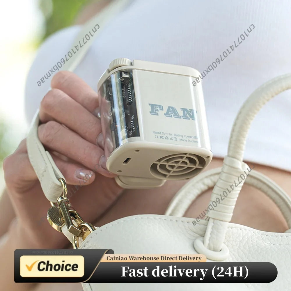 Mini Clip Fan 100 Speeds Adjustable Hands-free 1800mAh Battery Built