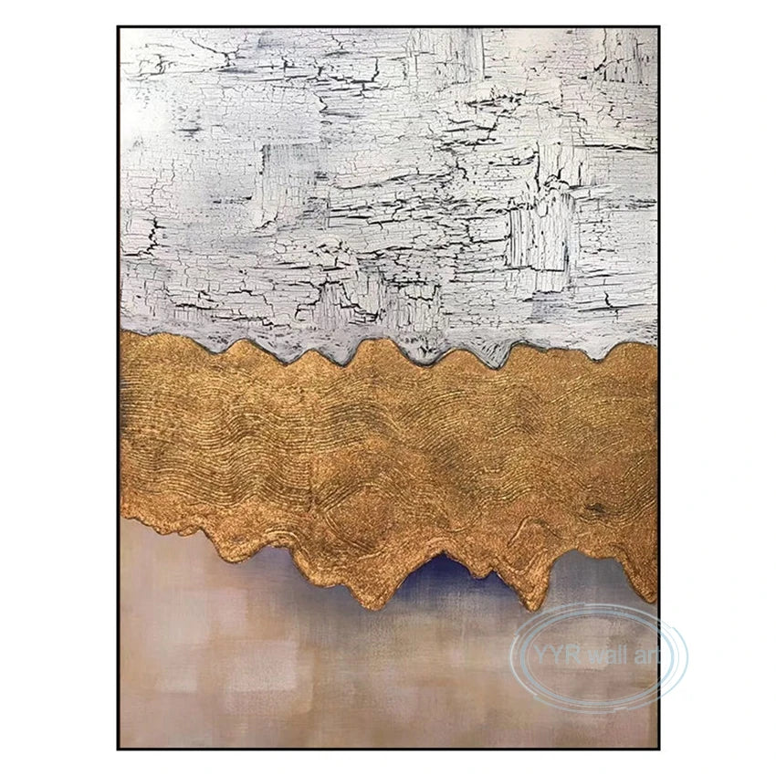 Nordic Abstract Hand-Painted Oil Painting Canvas Wall Art