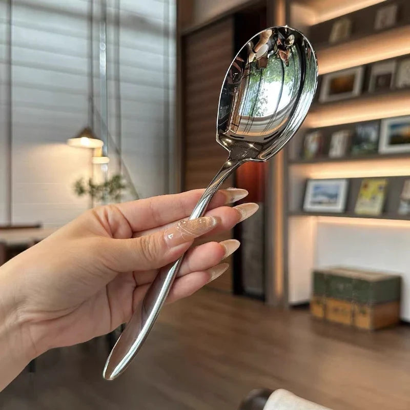 Stainless Steel Large Serving Spoon | Mirror Polished