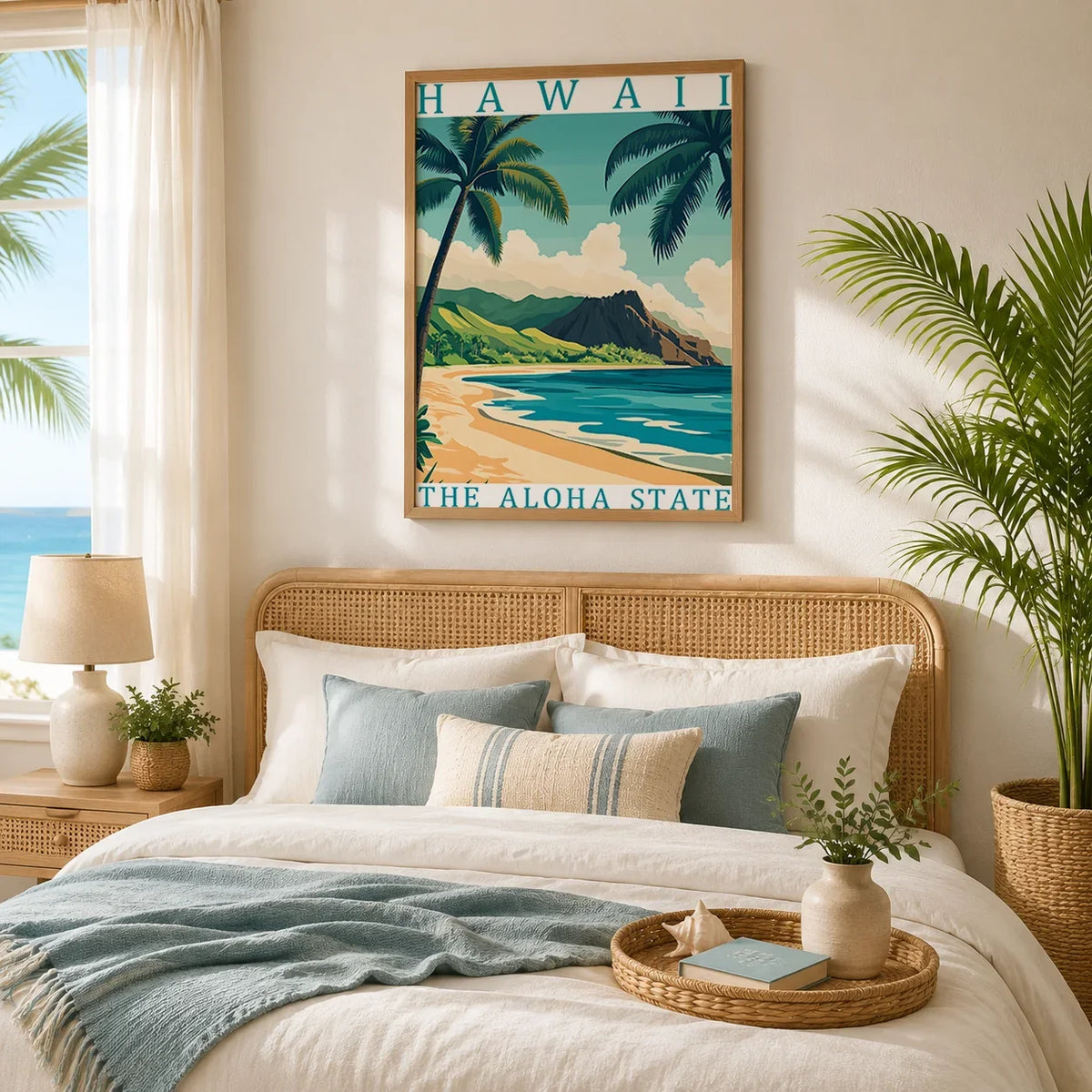 USA Vintage Canvas Wall Art – Retro Landscape Poster Print