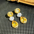 Huitan Cubic Zirconia Luxury Drop Earrings for Women