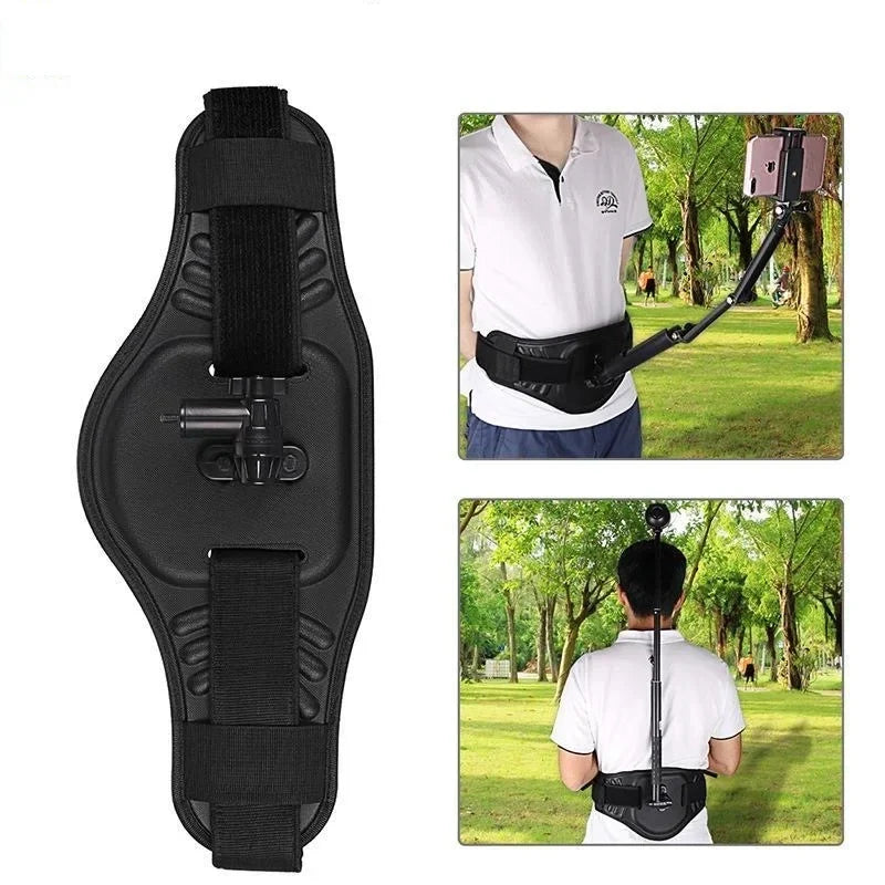 Waist Belt Mount + Selfie Stick for GoPro DJI Insta360 Cameras