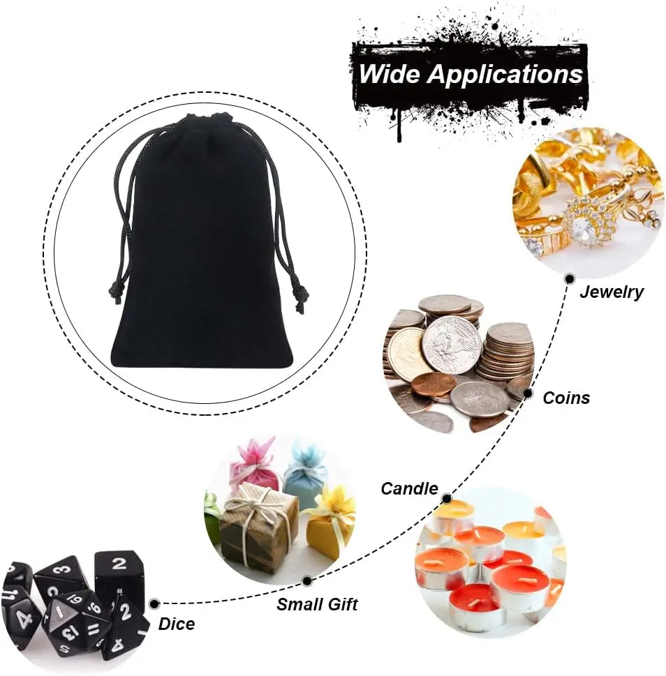 Velvet Bags 7x9cm String Bag Drawable Jewelry Packaging Wedding Party