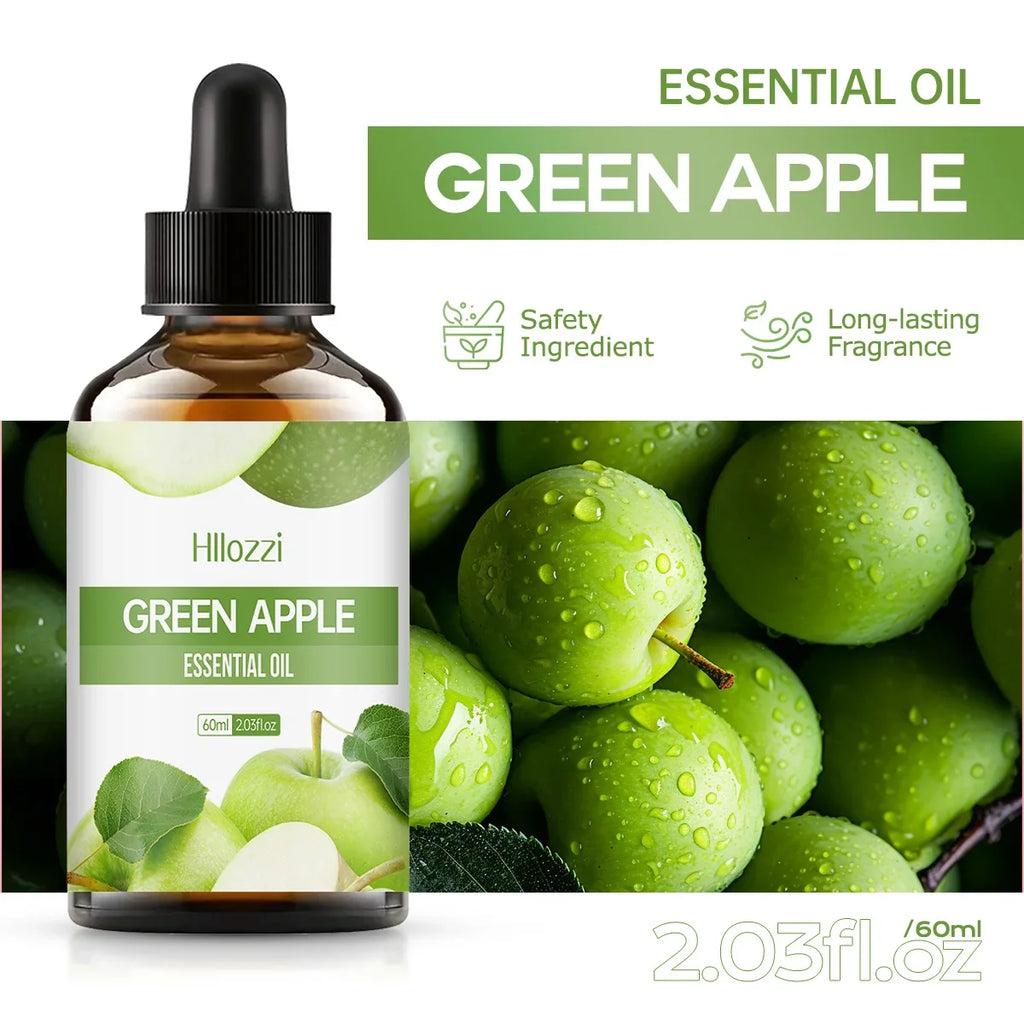 Hllozzi Green Apple Essential Oil 30ml 60ml 100ml Diffuser