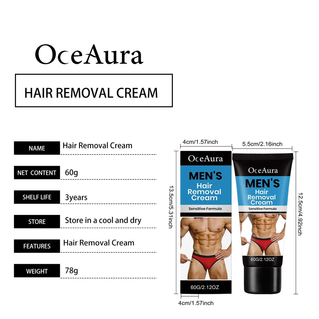 Men's Hair Removal Cream – Body Depilatory 60g