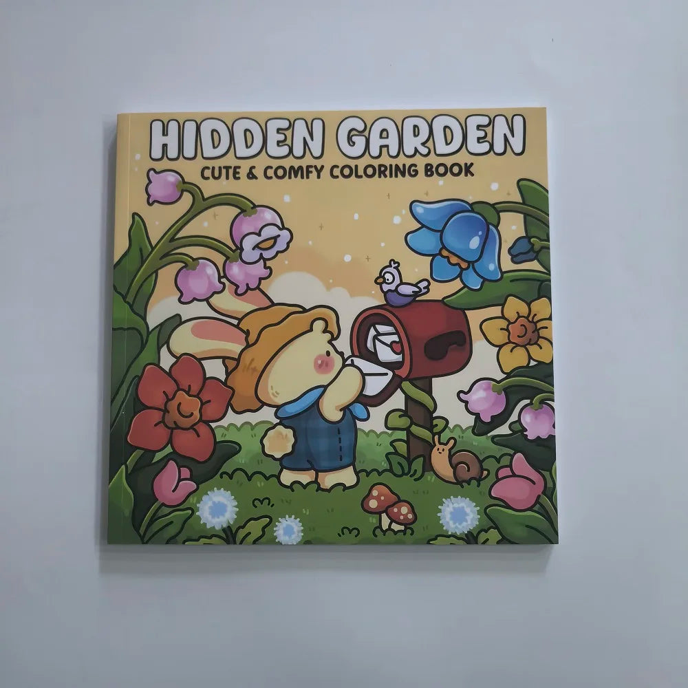 Hidden Garden Cute Comfy Coloring Book Adults Drawing Perfect Party