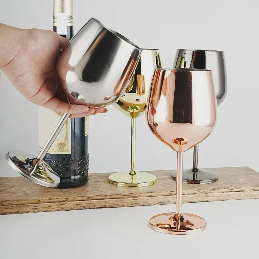 Shatterproof Stainless Steel Wine Glasses | Cocktail & Champagne