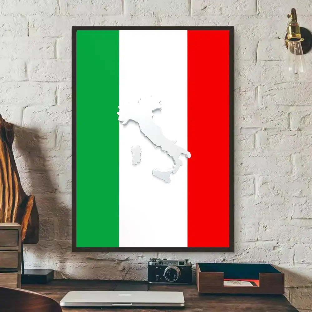 Italy Flag Wall Sticker Poster – HD Print Removable Decal