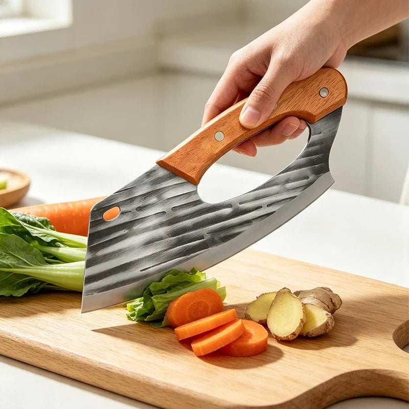 InLeung Forged Stainless Steel Utility Slicing Knife – Wood Handle