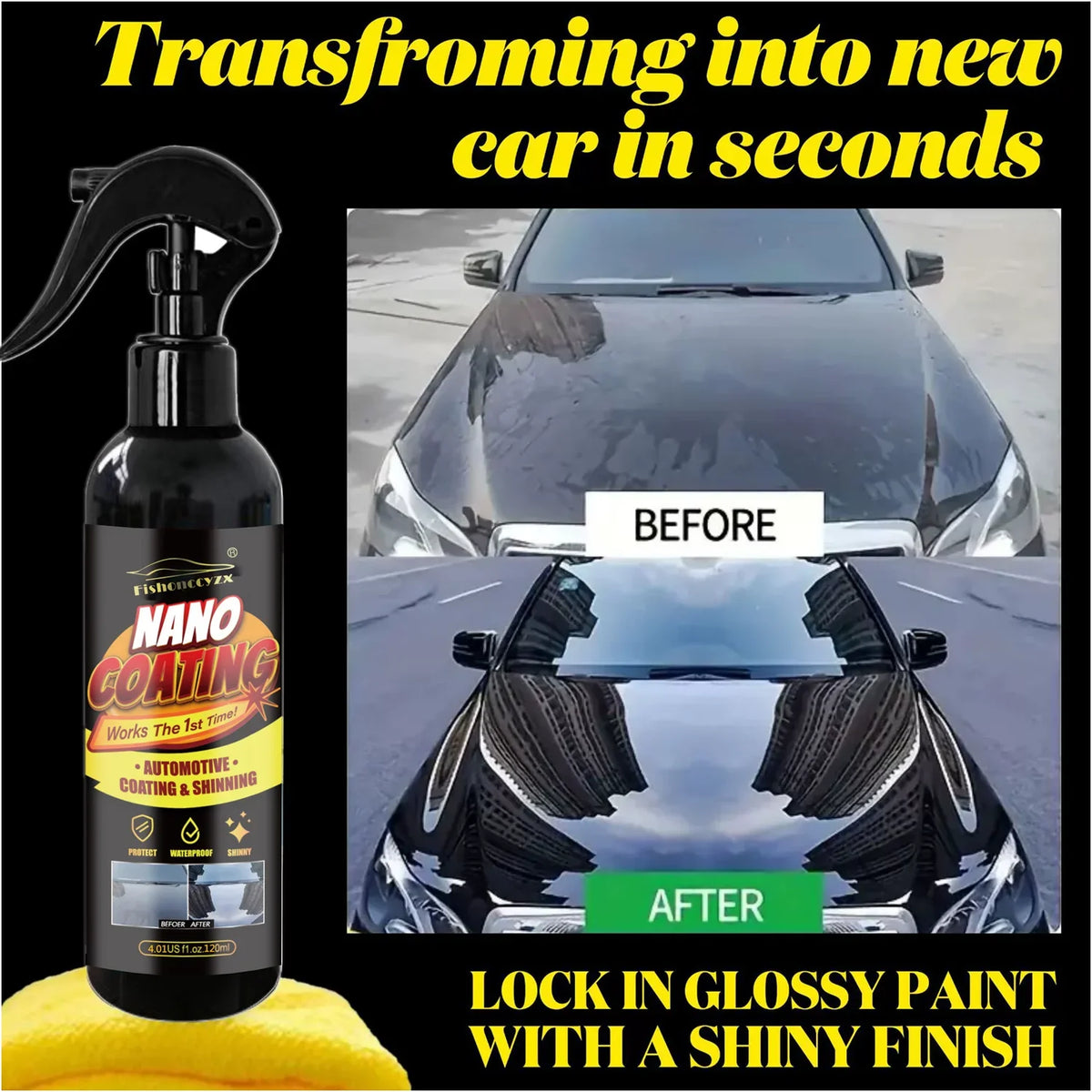 Car Coating Spray Quick Effect Agent Coat Wax Scratch Oil Film