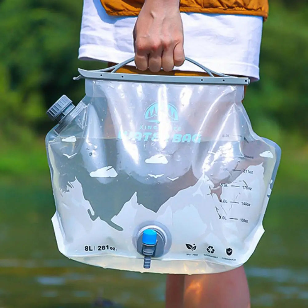 8L Collapsible Water Container with Spigot for Camping & Hiking