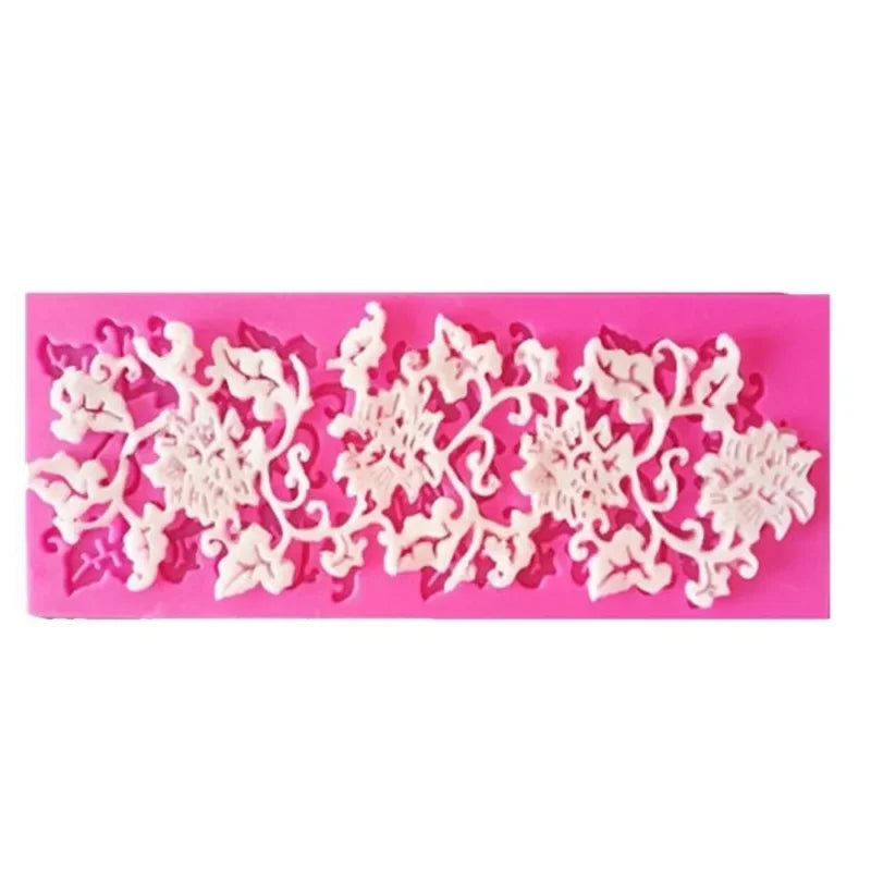 Bloemen Wijnstok Silicone Cake Mold Lace Flower Leaf Design Sugar