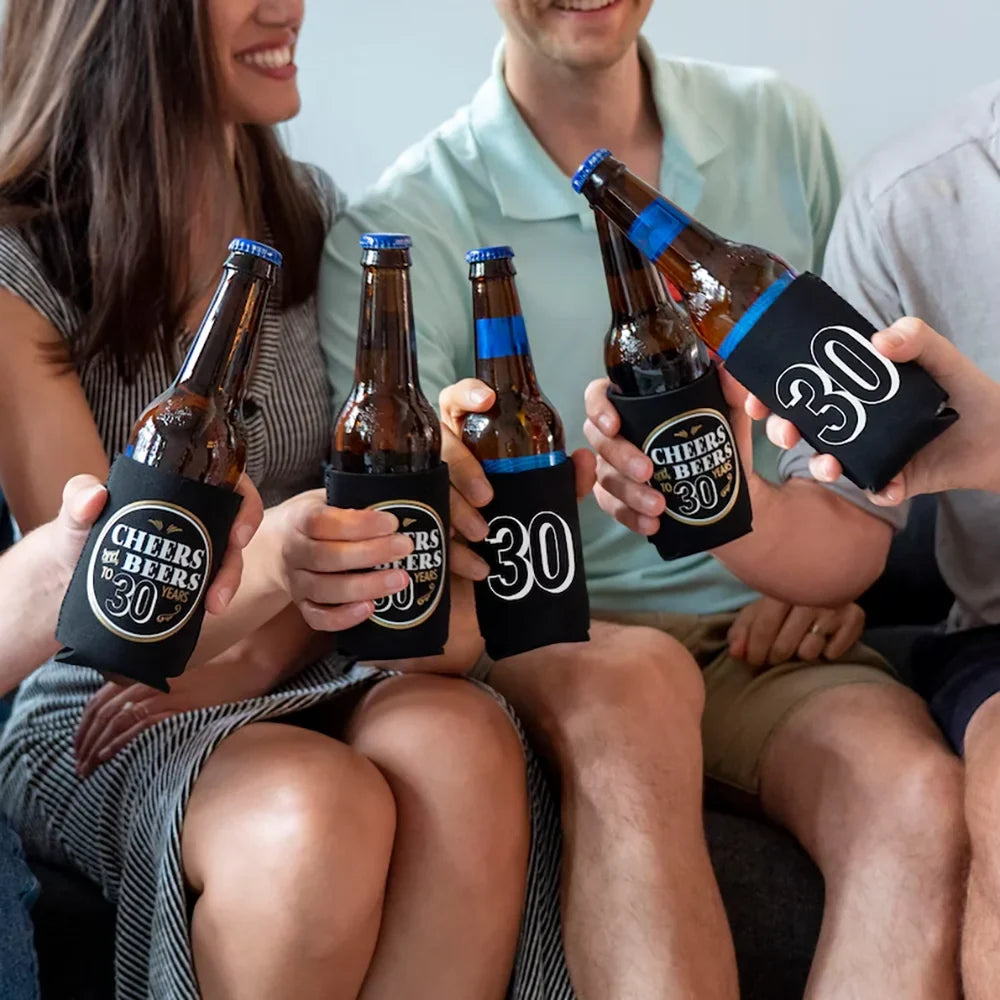30th Birthday Can Coolers – Cheers & Beers to 30 Years Favors
