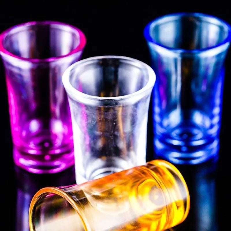 10-Pack Plastic Shot Glasses | Stackable Party Barware Set