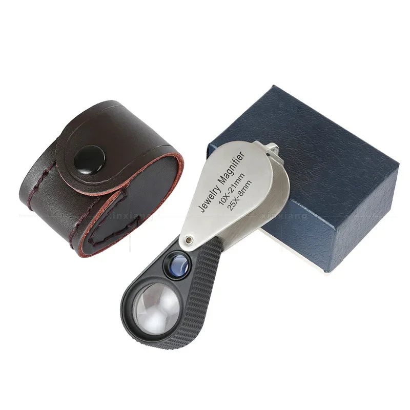 10x 25x Jewelry Loupe Magnifier – Dual Lens Optical Glass
