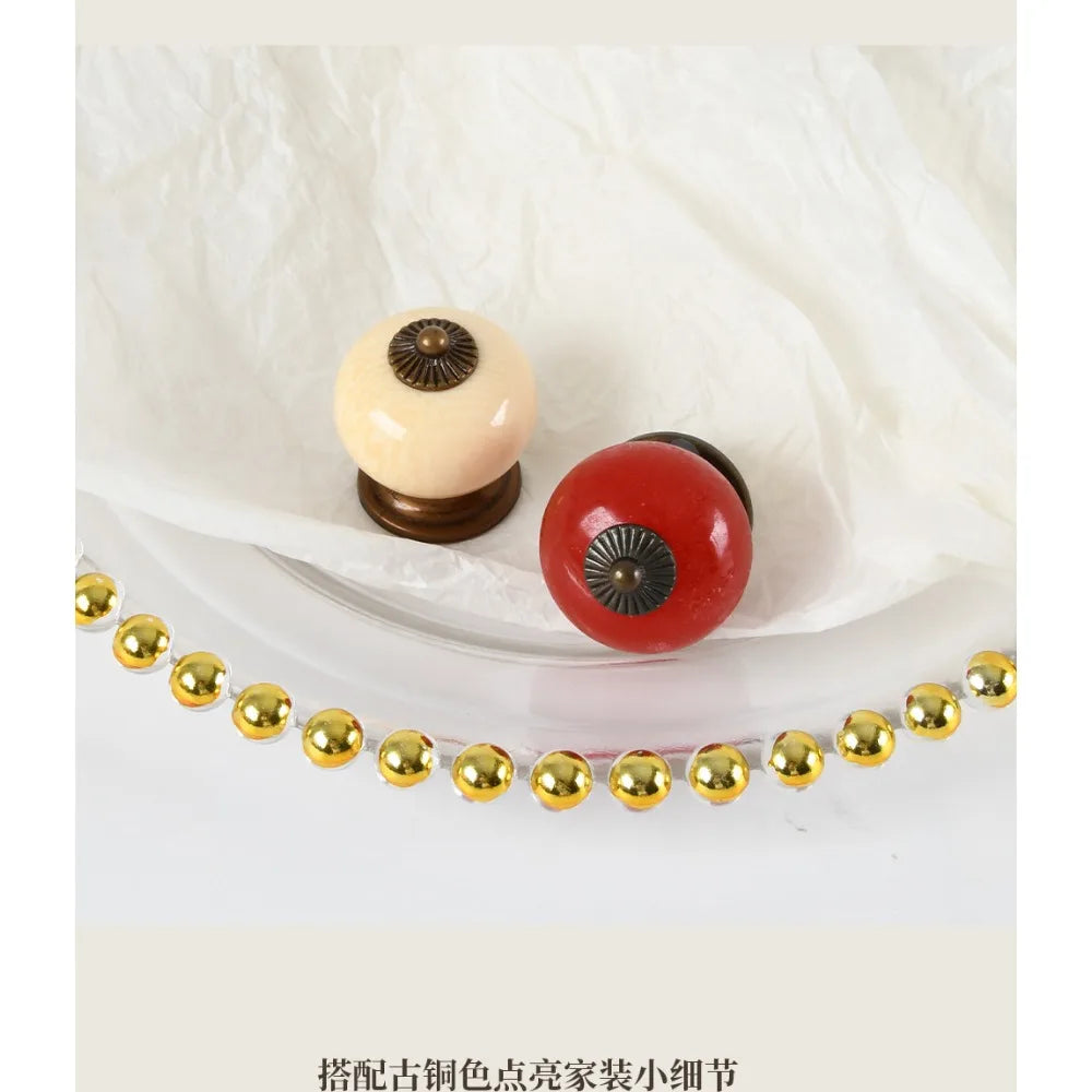 2-Pack Vintage Pumpkin Drawer Knobs & Cabinet Pull Handles