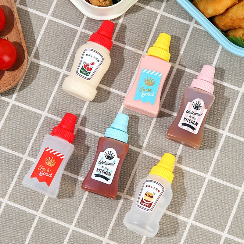 2-Pack Mini Squeeze Sauce Bottles – Portable Condiment Containers