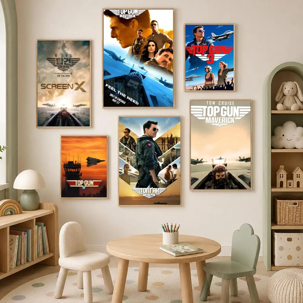 Top Gun Movie Poster Self-Stick HD PVC Waterproof Wall Art