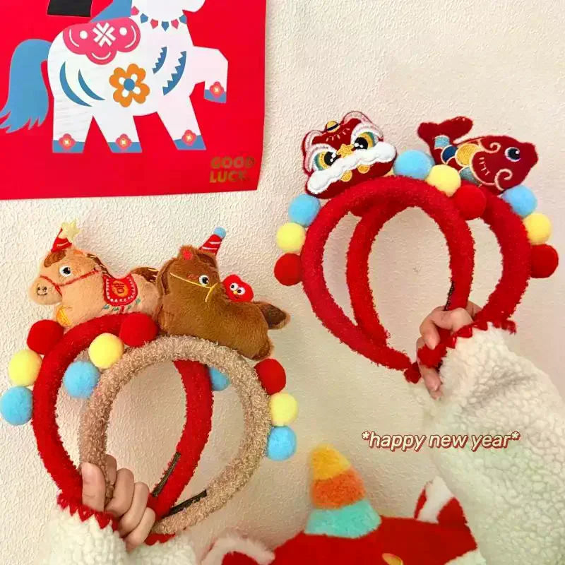 Fluffy Horse Headband | 2026 Lunar New Year Hair Accessory