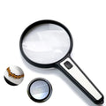 10X Handheld Illuminated Magnifying Glass – 4 LED Lights Loupe