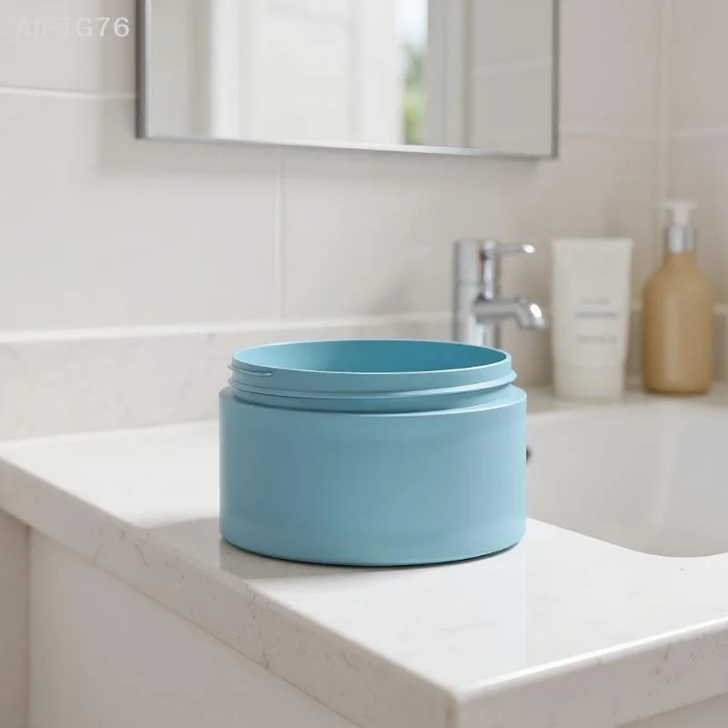 100g Refillable Blue Plastic Cosmetic Jars | Travel Cream Container