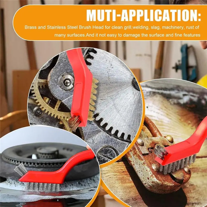 A36T-Steel Wire Brush Set- Brushes Cleaning Rust Small Wheel Drill