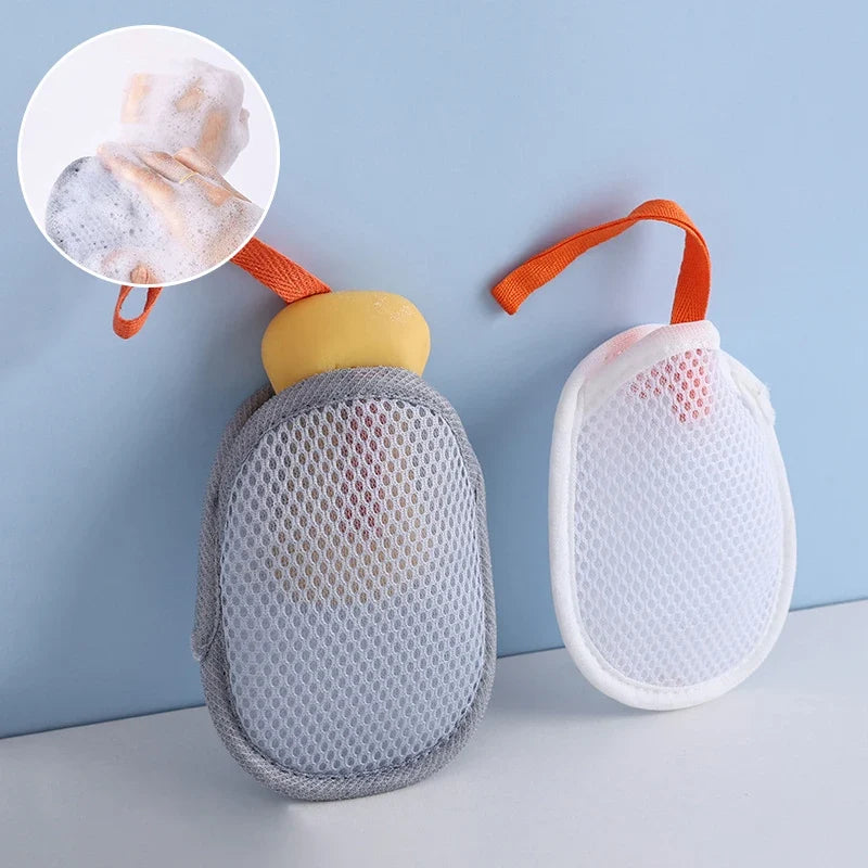 2-Pack Bath Foaming Mesh Soap Bag & Body Exfoliating Scrubber