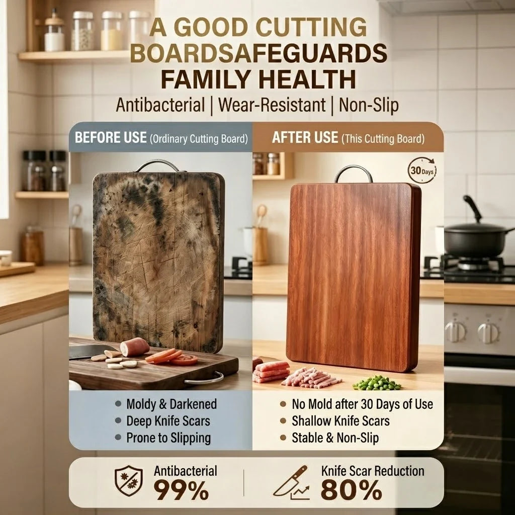 PLYS Ebony Wood Double-Sided Anti-Slip Cutting Board