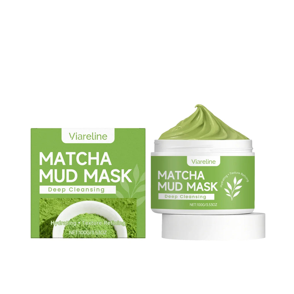 Viareline Matcha Mud Mask – Pore Cleansing & Brightening 100g