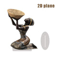 African Woman Figurine Acrylic Ornament | Ethnic Home Decor
