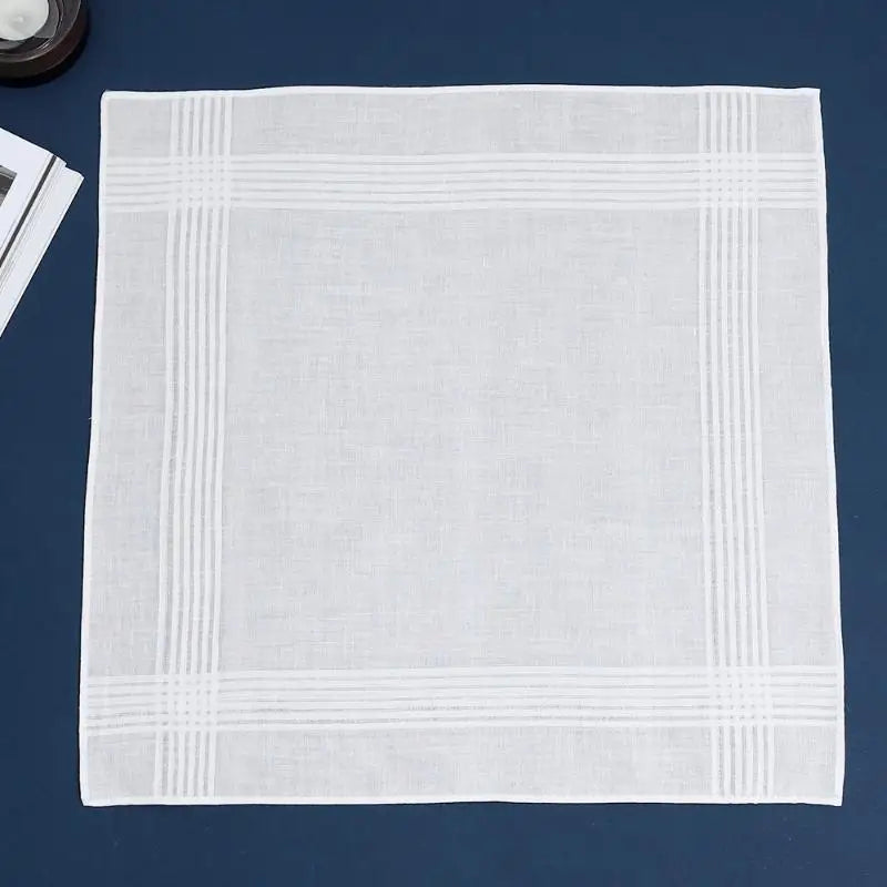 Pure Cotton White Handkerchiefs for Men & Women | 6 or 12 Pack