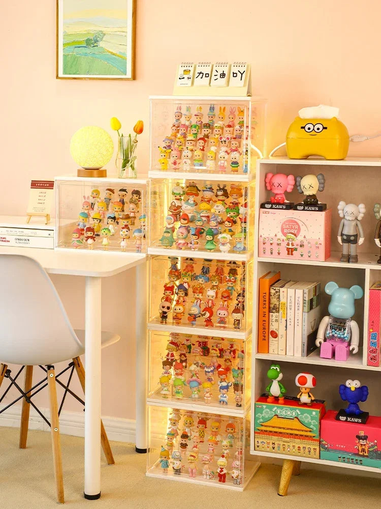 Large Collectible Figure Display Case – Dust-Proof Organizer Box