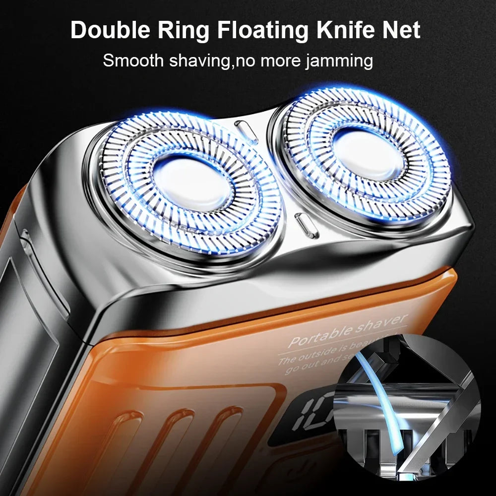 XMSJ Mini Rechargeable Electric Shaver Dual Head Waterproof