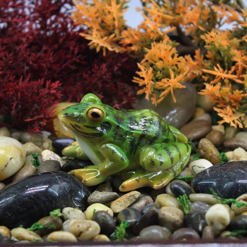 Resin Frog Statue – Bonsai, Garden & Desk Décor Ornament