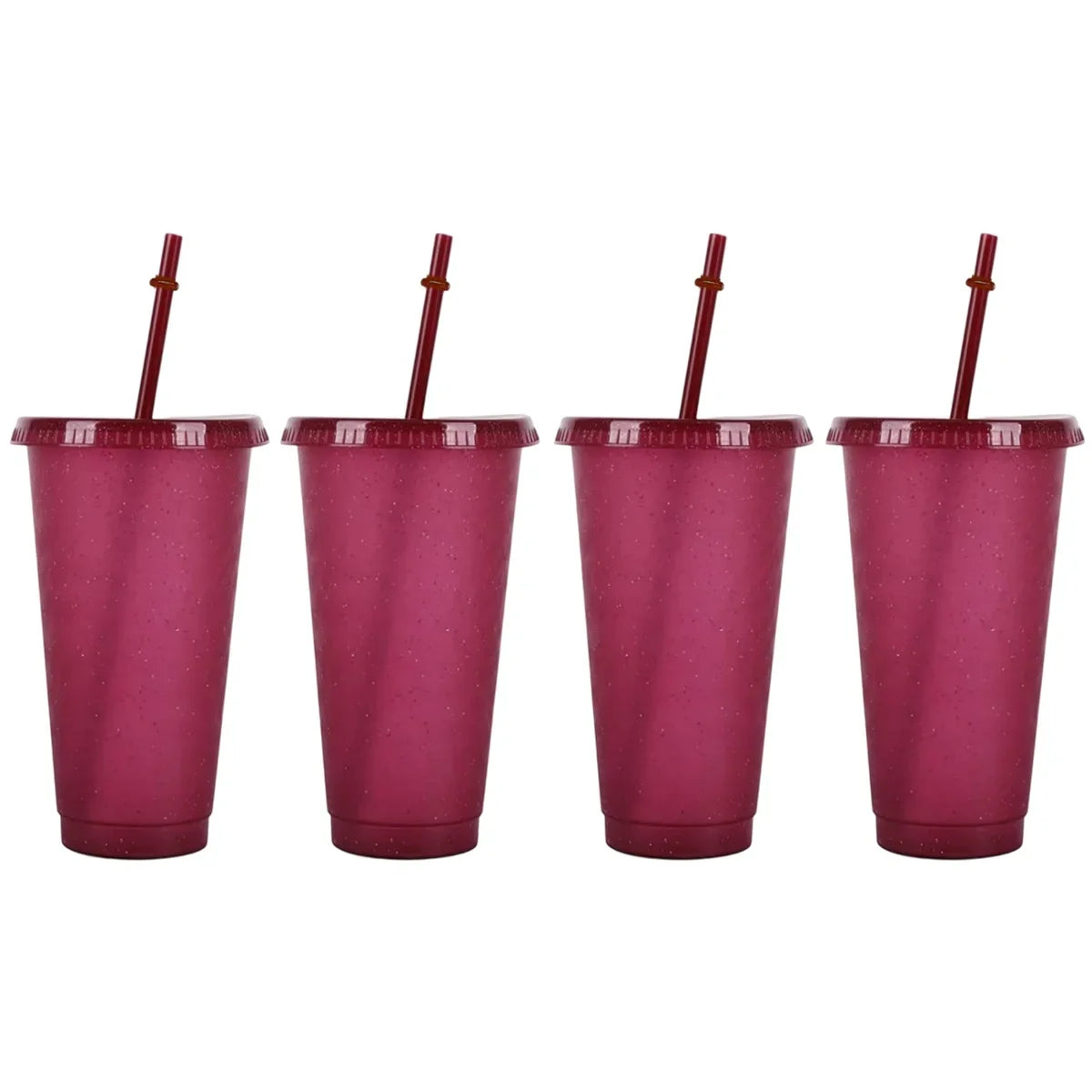 Reusable Acrylic Tumblers with Lids & Straws – 710ml 2/4 Pack