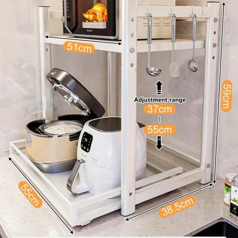 Expandable Kitchen Shelf Rack for Air Fryer, Rice Cooker & More
