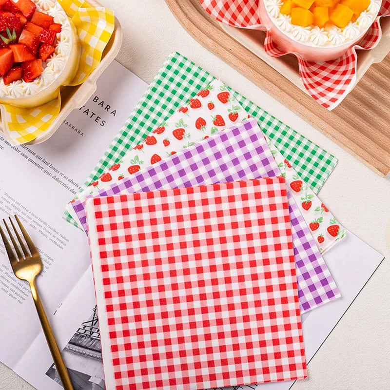 100 Pcs Greaseproof Paper Sheets – Food Wax Wrapping Liners