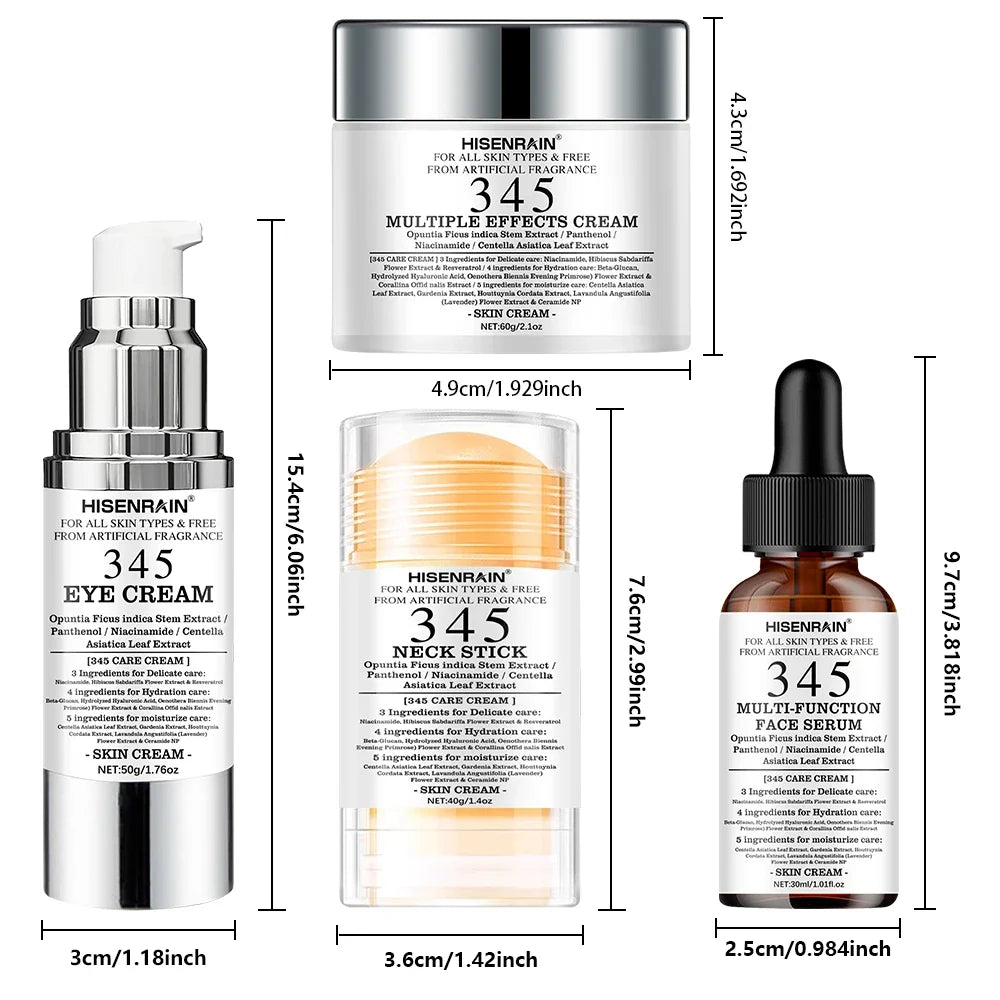 SUYARUN 4-in-1 Travel Skincare Set – Face, Eye, Neck & Serum