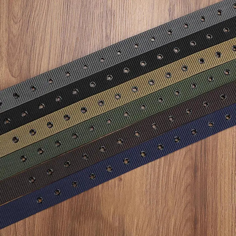 Unisex Canvas Eyelet Belt – Pin Buckle Jeans & Sports Belt