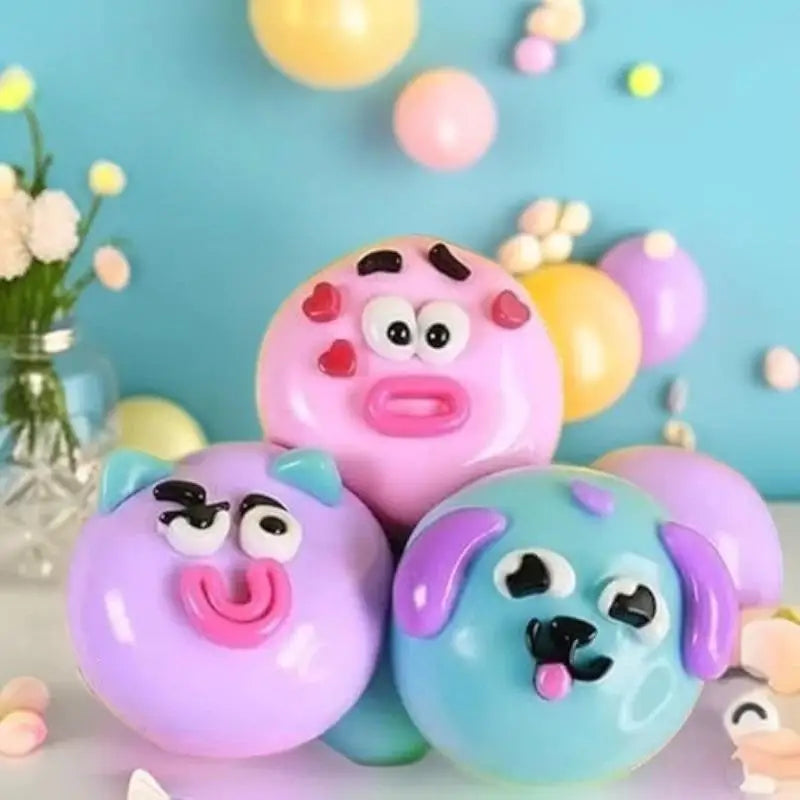 Slow Rise Squeeze Toy – Cute Dog Face Smusher Sensory Ball