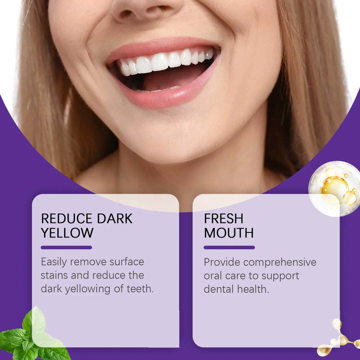 Purple Teeth Whitening Powder | Fresh Breath & Brighter Smile