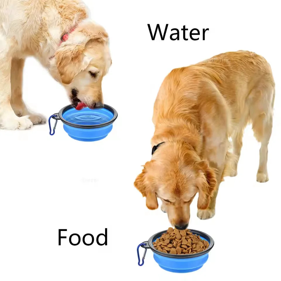 Portable Collapsible Dog Bowl | Foldable TPE Travel Pet Bowl