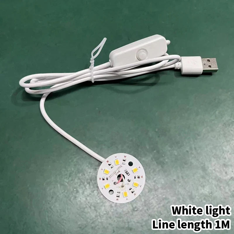 10cm Wood LED Light Base | Rotating Crystal Display Stand