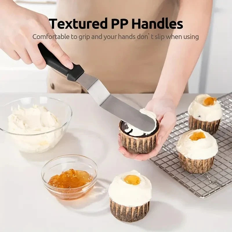 Stainless Steel Cake Scraper & Cream Spatula | 6/8/10 Inch
