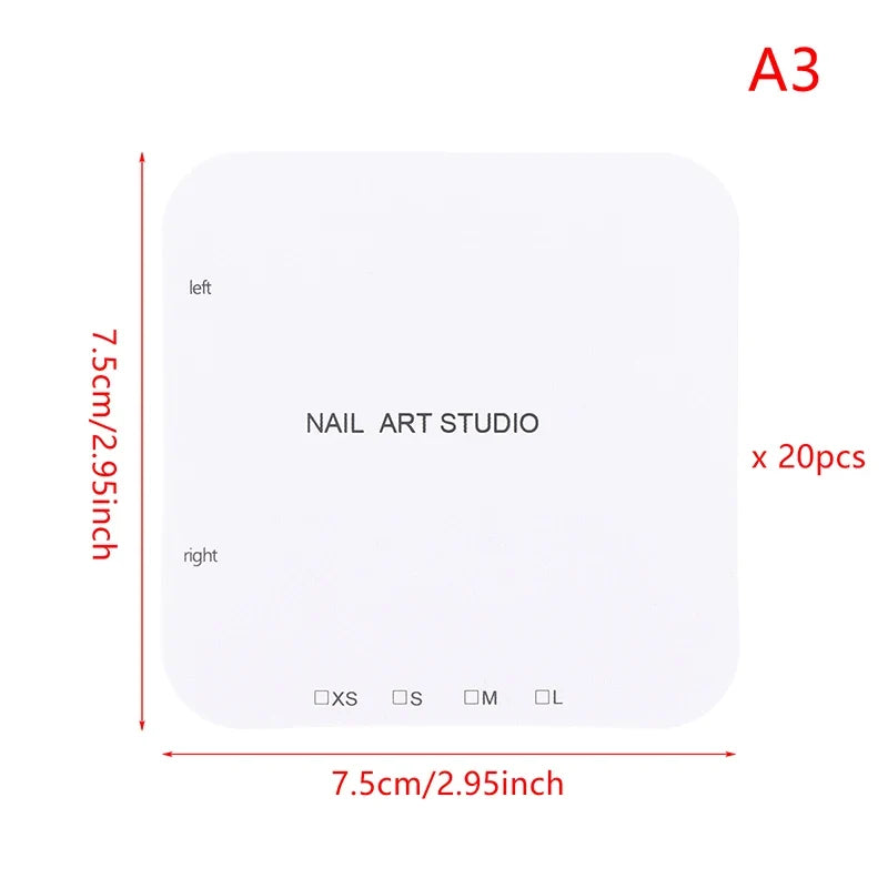 20-Sheet Press-On Nail Display Swatch Cards | Salon & DIY