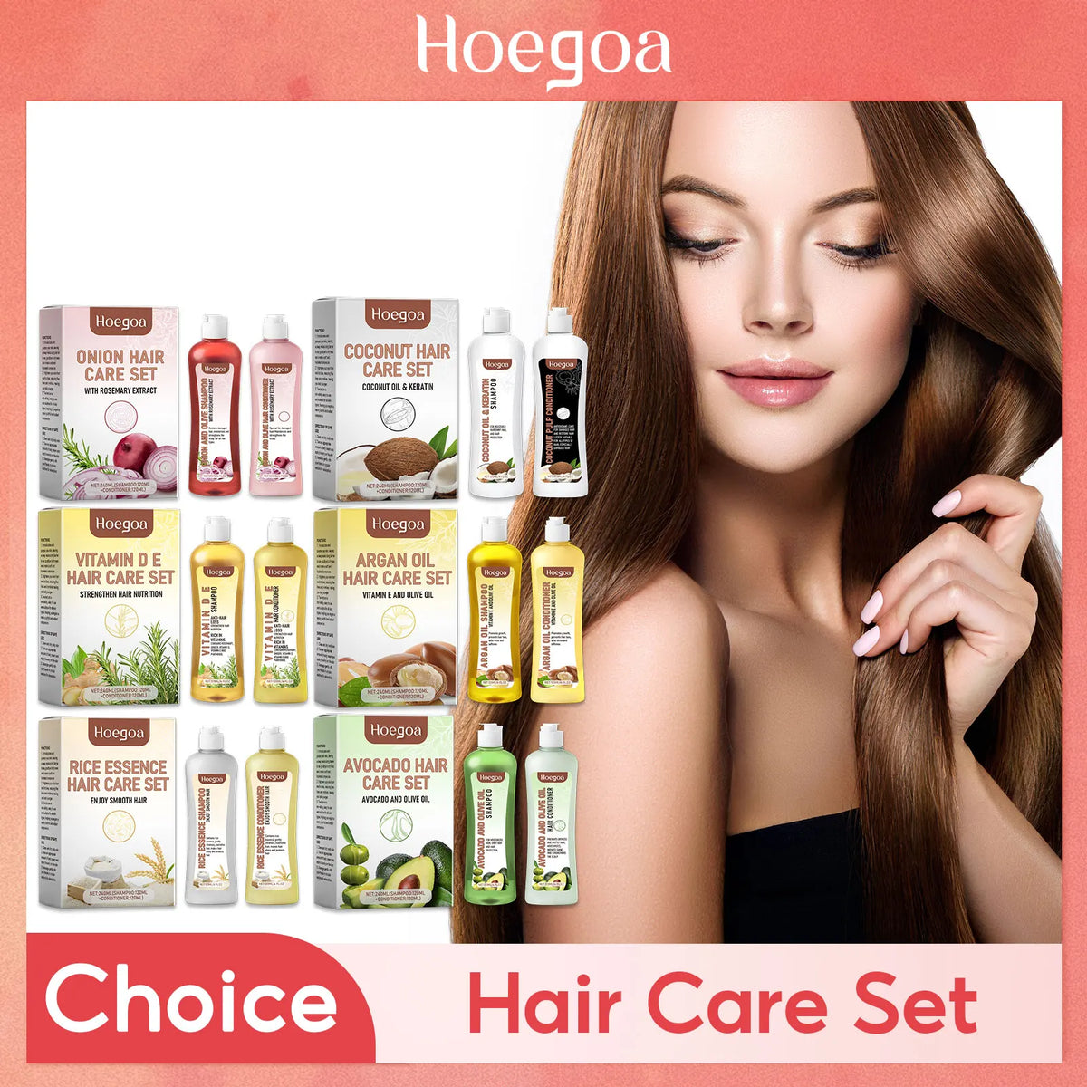 HOEGOA Onion & Rosemary Hair Growth Shampoo & Conditioner Set