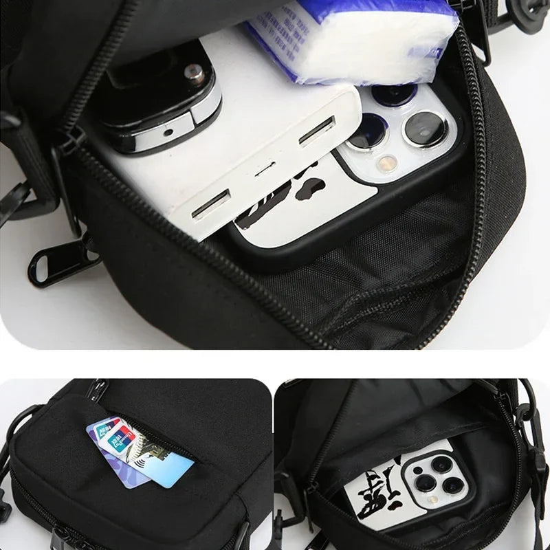 Oxford Crossbody Shoulder Bag – Casual Mini Satchel for Men & Women